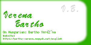 verena bartho business card